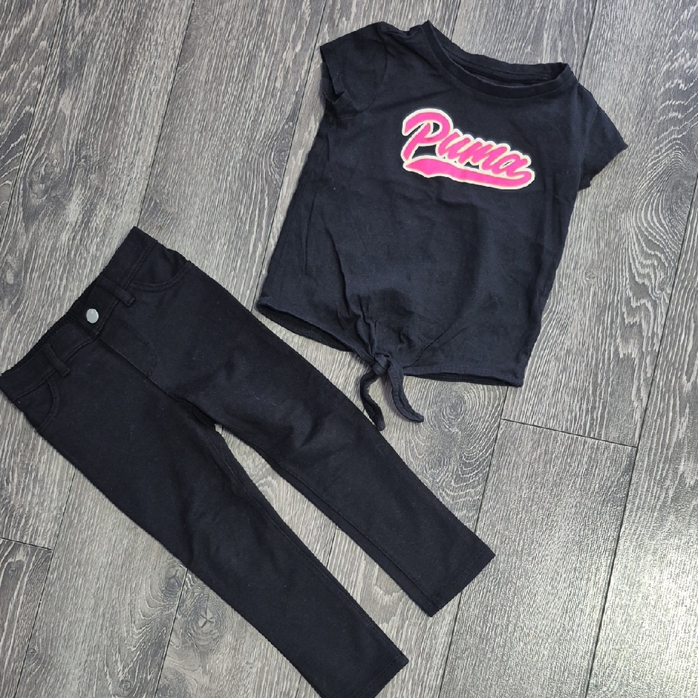 🍀5/30🍀Black Pants and Puma tee